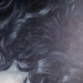 Monumental Portrait Detail by Evelyne Baget, after Girodet, Contemporary French Art