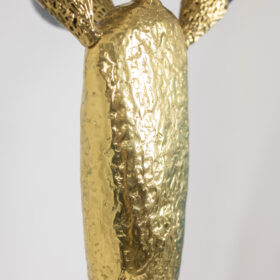 Jacques Duval Brasseur – Monumental Gilt Brass Cactus Sculpture, 1992