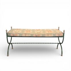 French Wrought Iron Bench- Maison Jansen Style- Styylish