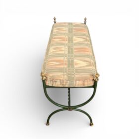 French Wrought Iron Bench, c. 1950 — Maison Jansen Style, Neoclassical
