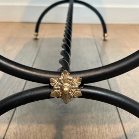 French Wrought Iron Bench, c. 1950 — Maison Jansen Style, Neoclassical