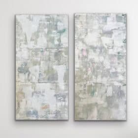 Sharin Schober “Silver Lining”, Mixed Media Paintings
