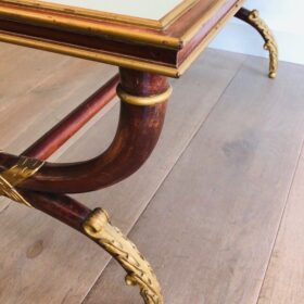 Maurice Hirch for Maison Jansen Gilt Wood Coffee Table, 1940's