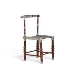 Folk Art Chair with Hammered Metal Decoration, 20th Century - Styylish