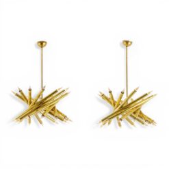 Pair of 24-Light Italian Chandeliers- Styylish