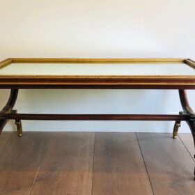 Maurice Hirch for Maison Jansen Gilt Wood Coffee Table, 1940's