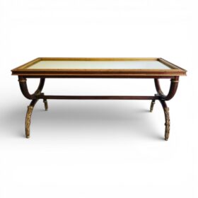 Maurice Hirch for Maison Jansen Gilt Wood Coffee Table, 1940's