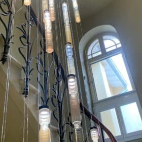 Sagano Pendant Light, Handblown Murano Glass