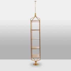 Free-standing Shelf, Gold-plated Brass, 1970s