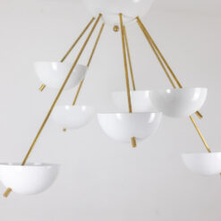 Alternative view of Stilnovo Gilded Brass Chandelier, Contemporary.