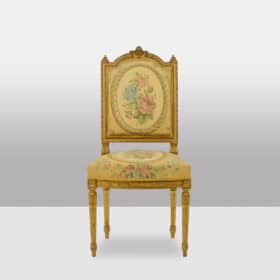 Gilded Wood Chairs, Pair, Louis XVI period