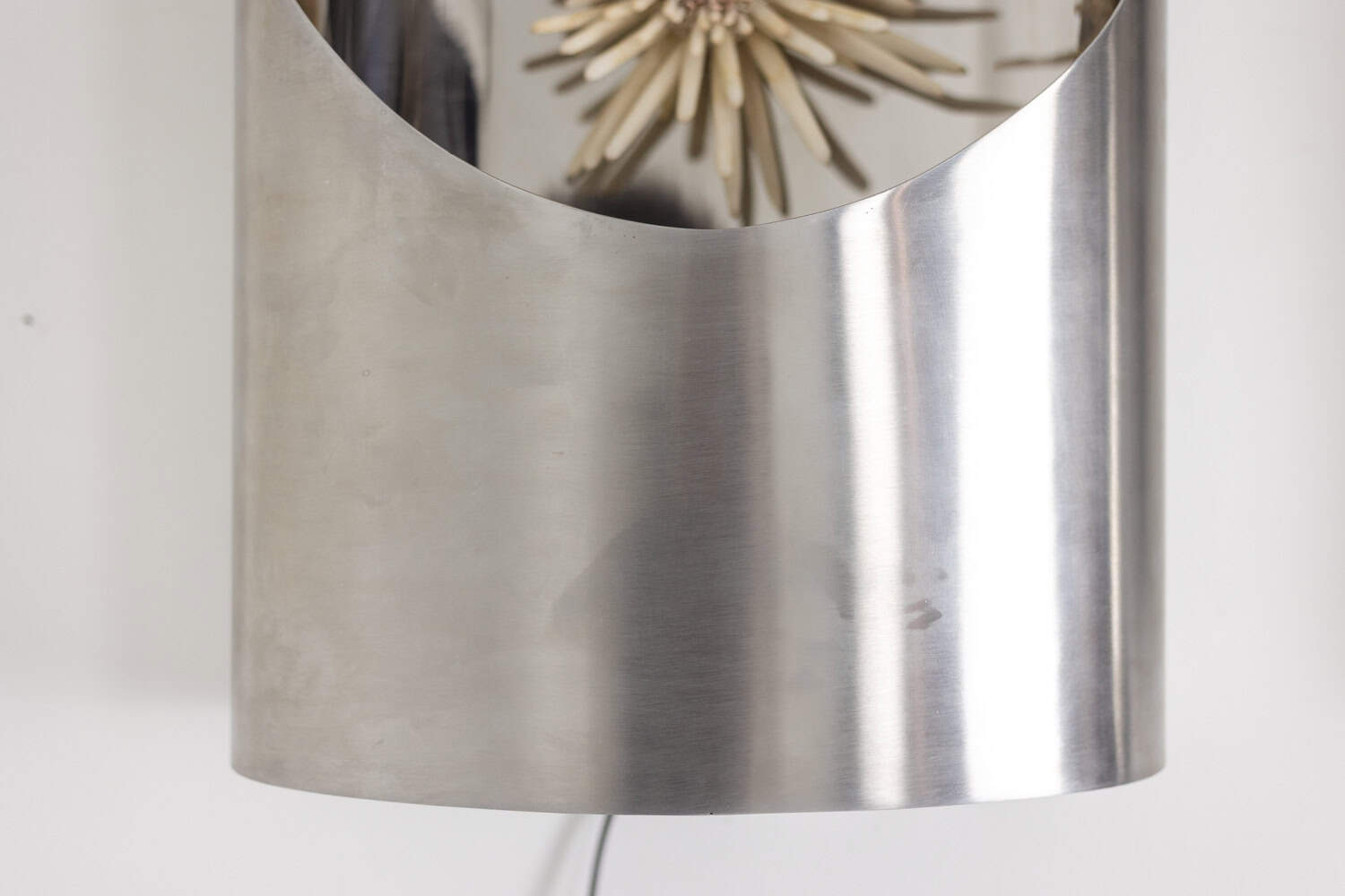 Polished Metal Wall Sconces, Pair, 1970s - Image 2