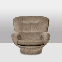 Alternative view of Michel Cadestin Velvet Armchair for Airborne, “Karate,” circa 1970