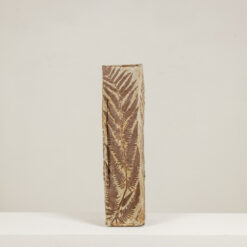 Alternative view of Brutalist-style Stoneware Vase with Plant Decoration, 1970s