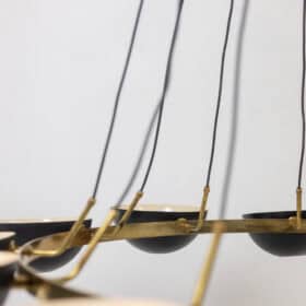 12-light Chandelier, Patinated Brass, Contemporary