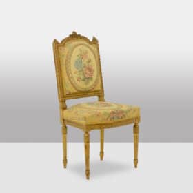 Gilded Wood Chairs, Pair, Louis XVI period