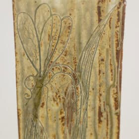 Brutalist Stone Vase with Plant Decoration, 1970s