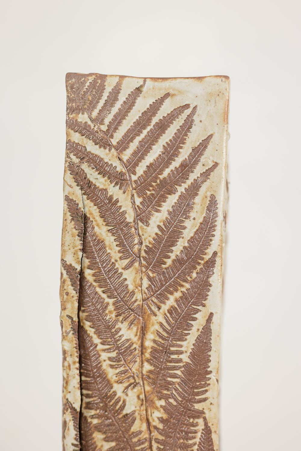 Brutalist-style Stoneware Vase with Plant Decoration, 1970s - Image 4