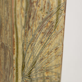 Brutalist-style Stone Vase with Plant Decoration, 1970s