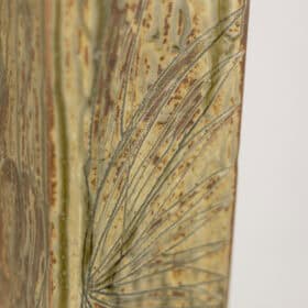 Brutalist Stone Vase with Plant Decoration, 1970s