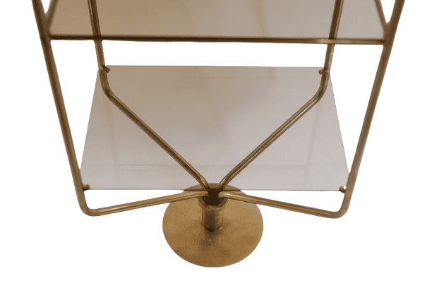 Free-standing Shelf, Gold-plated Brass, 1970s - Image 4