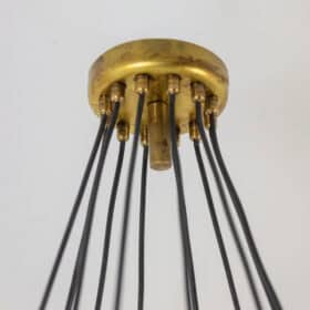 12-light Chandelier, Patinated Brass, Contemporary