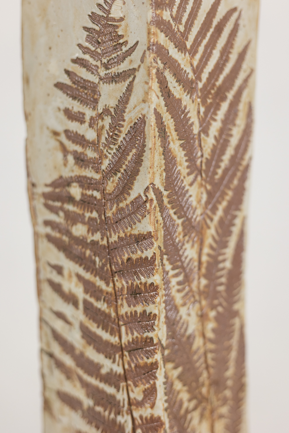 Brutalist-style Stoneware Vase with Plant Decoration, 1970s - Image 5