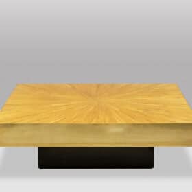 Straw Marquetry Coffee Table, 20th century
