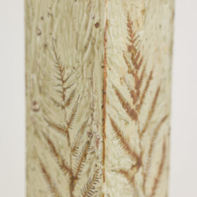 Brutalist Stoneware Vase with Plant Decoration, 1970s