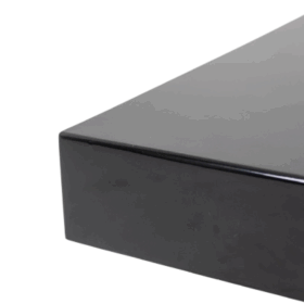 Willy Rizzo Coffee Table, Black Lacquered Wood, 1970s