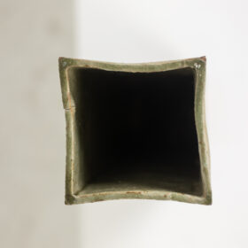 Brutalist-style Stone Vase with Plant Decoration, 1970s