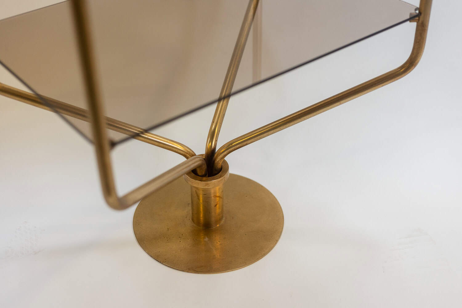 Free-standing Shelf, Gold-plated Brass, 1970s - Image 6