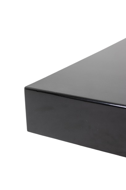 Willy Rizzo Coffee Table, Black Lacquered Wood, 1970s - Image 6