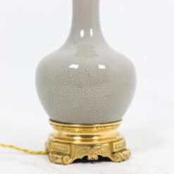 Antique Crackled Porcelain Lamp with Gilt Bronze - Body Detail - Styylish