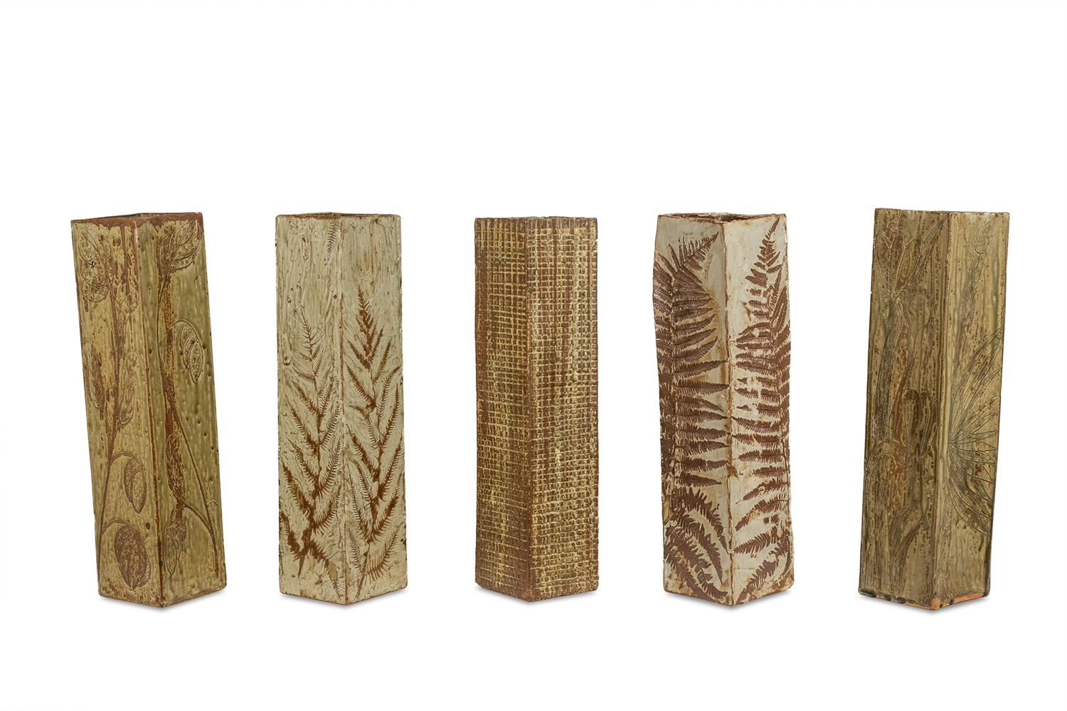 Brutalist-style Stoneware Vase with Plant Decoration, 1970s - Image 8