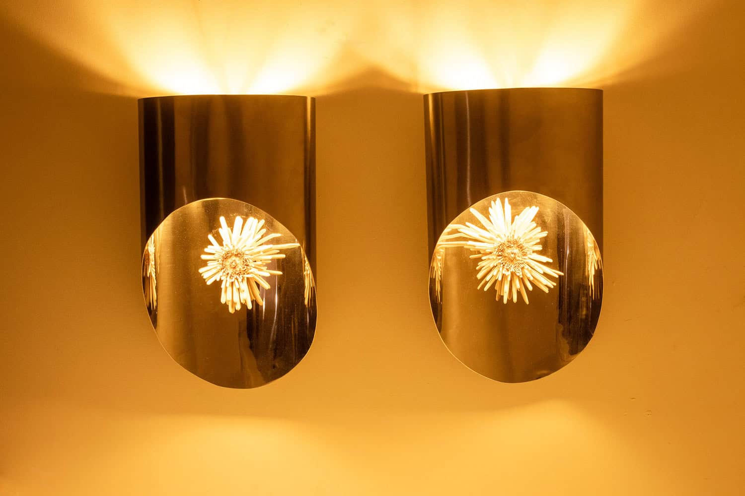 Polished Metal Wall Sconces, Pair, 1970s - Image 8