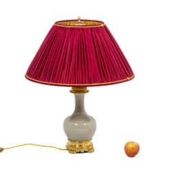 Antique Crackled Porcelain Lamp with Gilt Bronze - View with Apple - Styylish