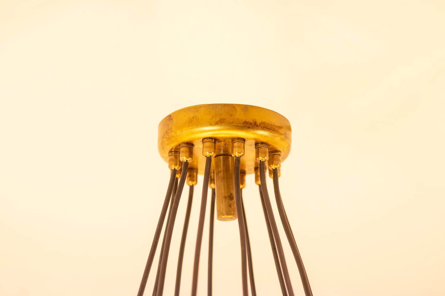 12-light Chandelier, Patinated Brass, Contemporary - Image 9
