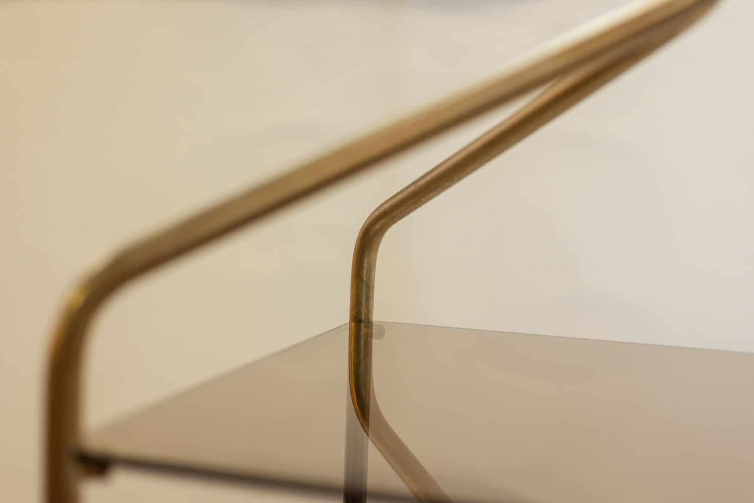 Free-standing Shelf, Gold-plated Brass, 1970s - Image 10