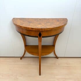 Biedermeier Demi-Lune Console Table, Cherry, Franconia circa 1830