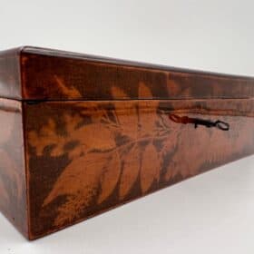 Late Biedermeier Jewelry Box, Printed beech, Germany circa 1840