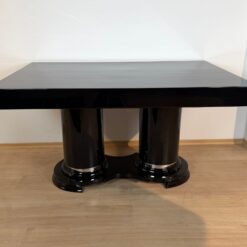 Alternative view of Art Deco Dining Table, Black Piano Lacquer, France, circa 1930