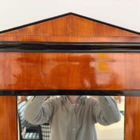 Biedermeier Cherry Wood Wall Mirror, Ebonized, South Germany, circa 1820