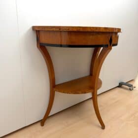 Biedermeier Demi-Lune Console Table, Cherry, Franconia circa 1830