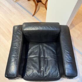 LC2 Armchair, Chromed Steeltube and Black Leather, Italy circa 1960