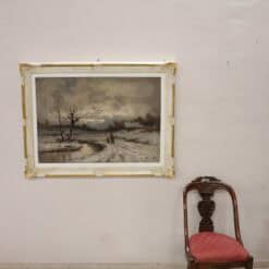 Alternative view of Oil Painting on Canvas, Winter Landscape, Signed Karpoff