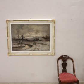 Oil Painting on Canvas, Winter Landscape, Signed Karpoff