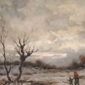 Oil Painting on Canvas, Winter Landscape, Signed Karpoff