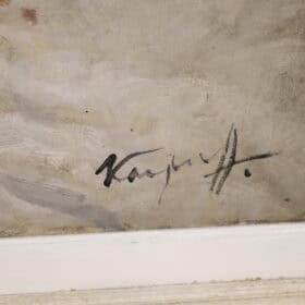 Oil Painting on Canvas, Winter Landscape, Signed Karpoff