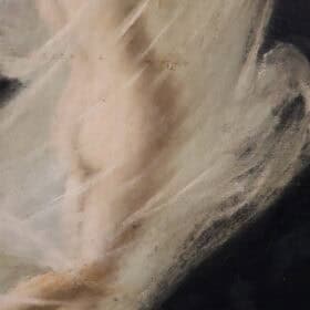 Italian 19th Century Antique Oil Painting on Board, Allegory of Spring